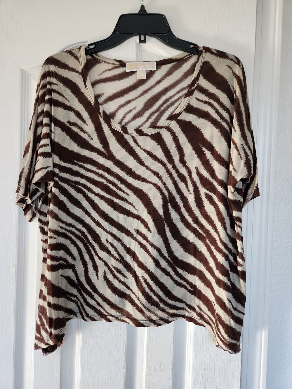 Michael Kors Animal Print Blouse Size S